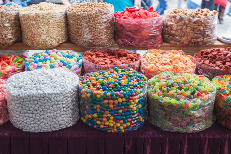Des divers bonbons à vendre