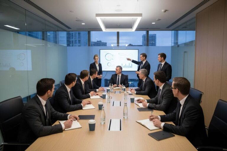Réunion d'entreprise sur la réforme pilier